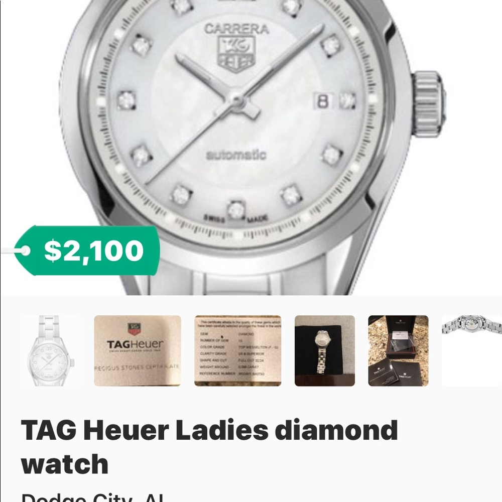 TAG Heuer ladies diamond watch